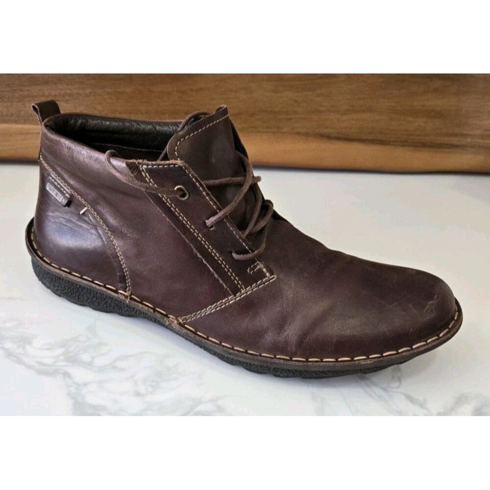 Pikolinos Men's Dark Brown Leather Chukka Ankle Boots EU 43 US 9.5 Comfort Lace
